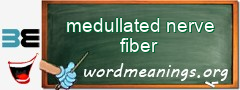 WordMeaning blackboard for medullated nerve fiber